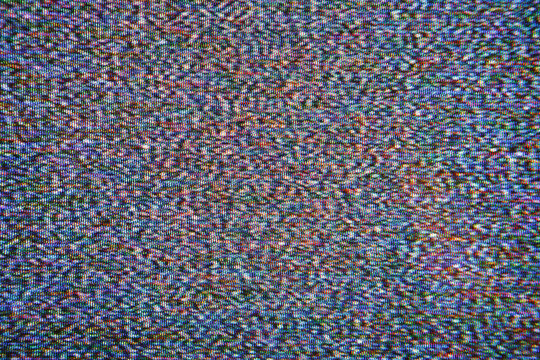Static and noise on an old TV screen