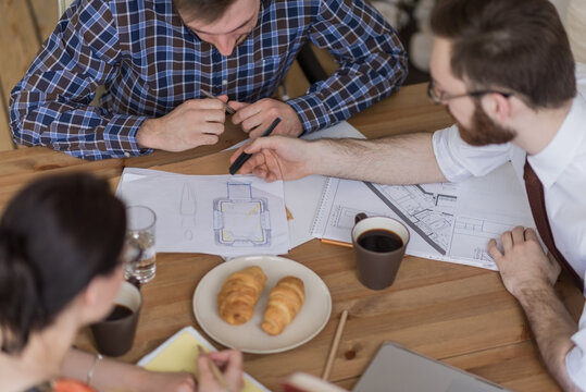 Designers and engineers working