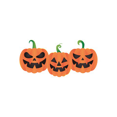 halloween pumpkins icon, colorful design