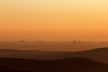 View of the Giant Mountains and the Jizera Mountains from Szrenica