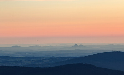 View of the Giant Mountains and the Jizera Mountains from Szrenica