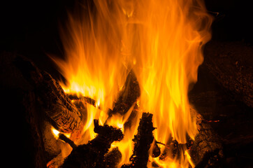 embers burn down in a hardwood fire