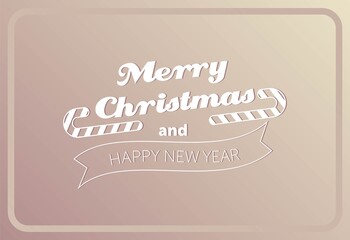 Obraz premium Merry Christmas And Happy New Year Vintage Background With Typography