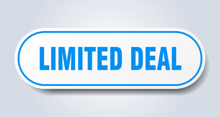 limited deal sign. rounded isolated button. white sticker