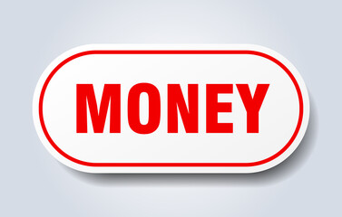money sign. rounded isolated button. white sticker