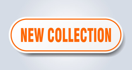 new collection sign. rounded isolated button. white sticker