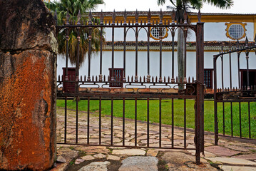 Fototapeta na wymiar Old church gate in Tiradentes, Minas Gerais, Brazil