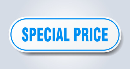 special price sign. rounded isolated button. white sticker