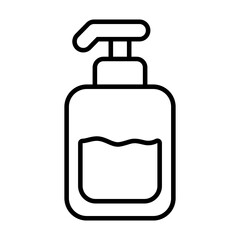 antibacterial gel bottle icon, line style