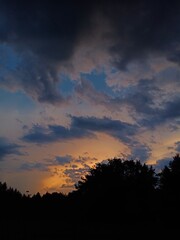 sunset in the mountains