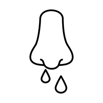 Stuffy Nose Icon, Line Style