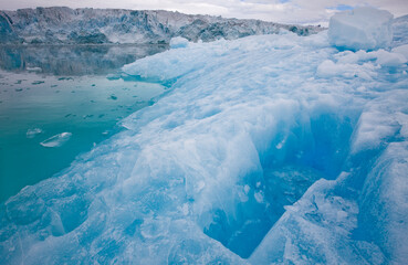 Glacier and Iceberg, Svalbard, Norway