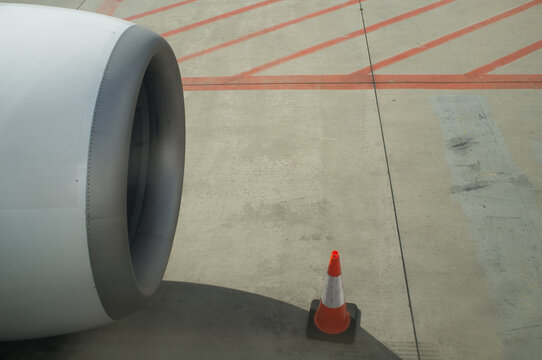 Airplane engine and cone