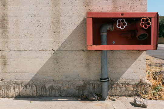Water connection point at outdoor