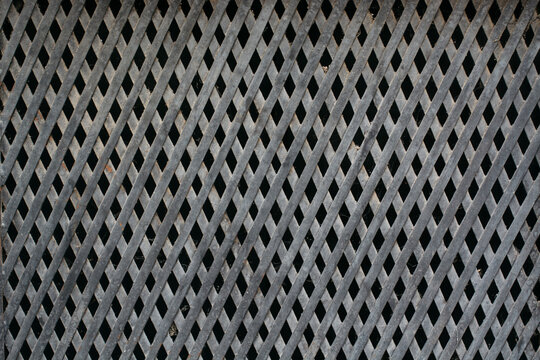 Wooden grill on a window