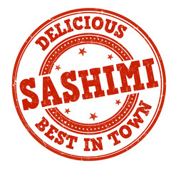 Sashimi grunge rubber stamp