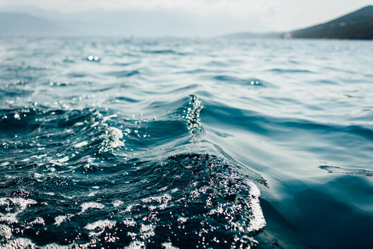 Close Up Shot Of The Sea Surface