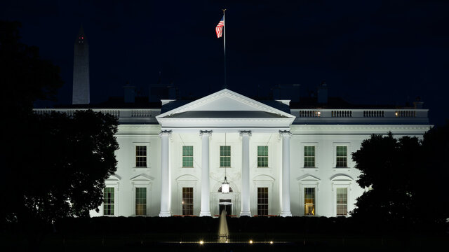 The White House In Washington DC At Night