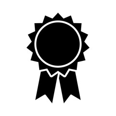 award ribbon icon, silhouette style