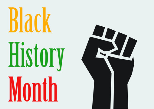Black History Month fist vector illustration