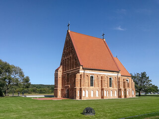 Fototapeta na wymiar Old church of st. John the baptist in Zapyskis, Lithuania