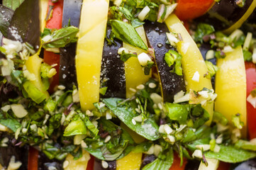 Ratatouille Diet Vegetarian Vegan Food - A traditional French Provencal vegetable dish, raw...