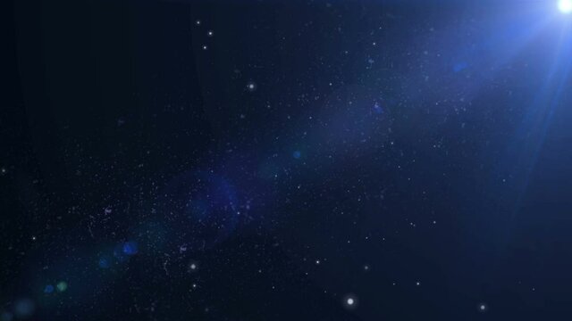 particular abstract background. moving particles. light and glow. background blured. SEAMLESS LOOP 4K