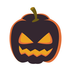 halloween pumpkin with face icon