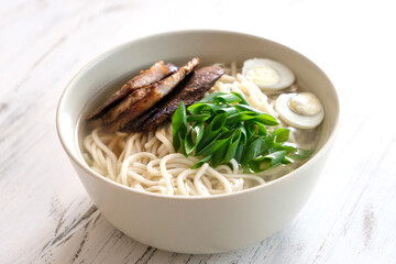 japanese ramen noodle, pork bone broth noodles
