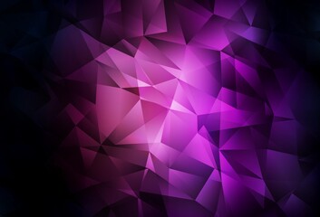 Dark Purple vector polygon abstract layout.