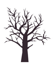 halloween dry tree isolated icon