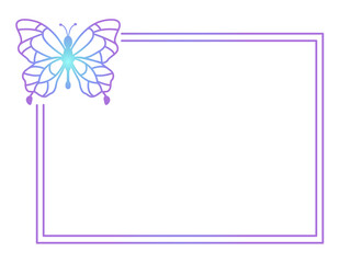  蝶のフレーム_ベクター2