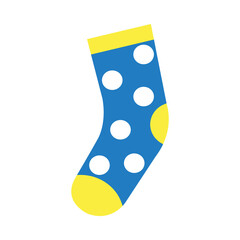 down syndrome sock icon, flat style