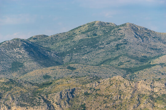 The Dinaric Alps near Dubrovnik, Croatia