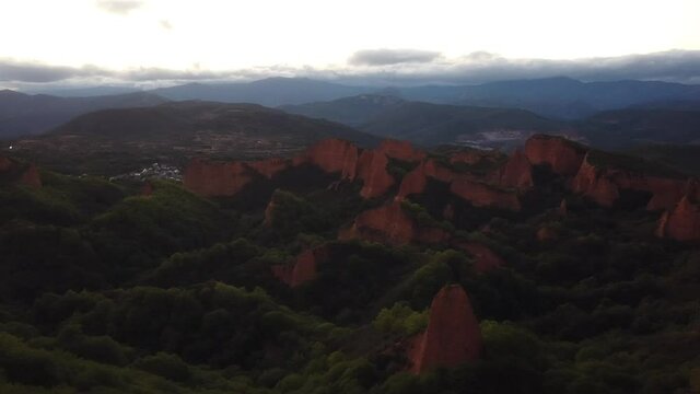 Beautiful landscape in roman gold mines of Las Medulas. Leon, Spain.UNESCO World Heritage Site