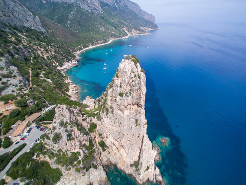 Aerial view of Perda Longa mountain, Sardinia