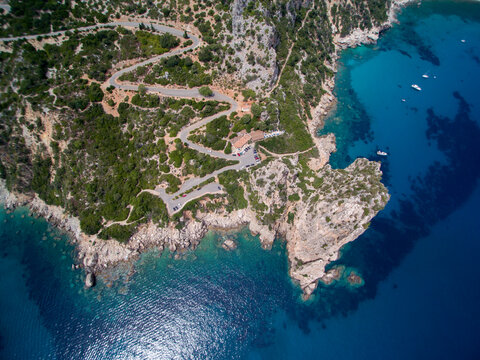 Aerial view of Perda Longa, Sardinia, Italy