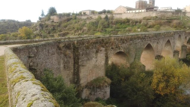 Ledesma, historical village with bridge in Salamanca,Spain