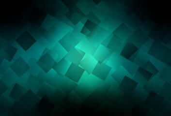 Obraz premium Dark Blue, Green vector pattern in square style.