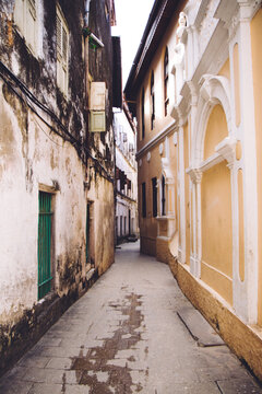 The narrow streets of Stone Town, Zanzibar.