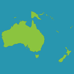 Obraz premium map of the oceanic continent