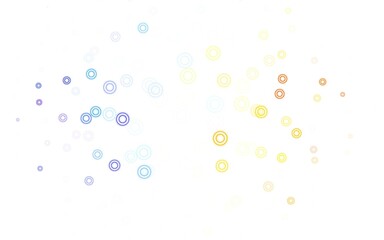 Light Multicolor vector background with bubbles.