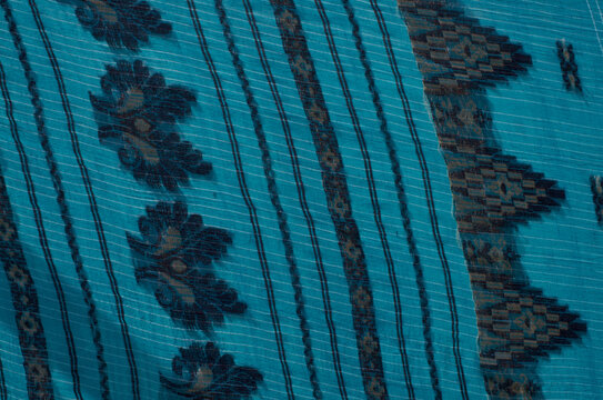 Colorful saris drying. India