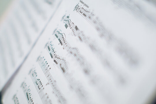 Closeup of score sheet, composition year 1766