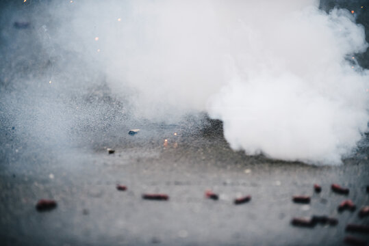 Cannon cracker explosion background