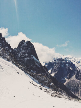 Les Dru in the French alps