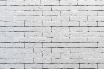 Fototapeta premium White brick wall background. Brick wall texture.