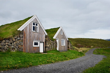 Fototapeta na wymiar Grass roof houses