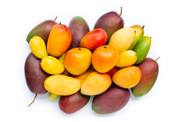 Tropical fruit, Mango  on white background.