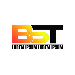 BST letter monogram logo design vector